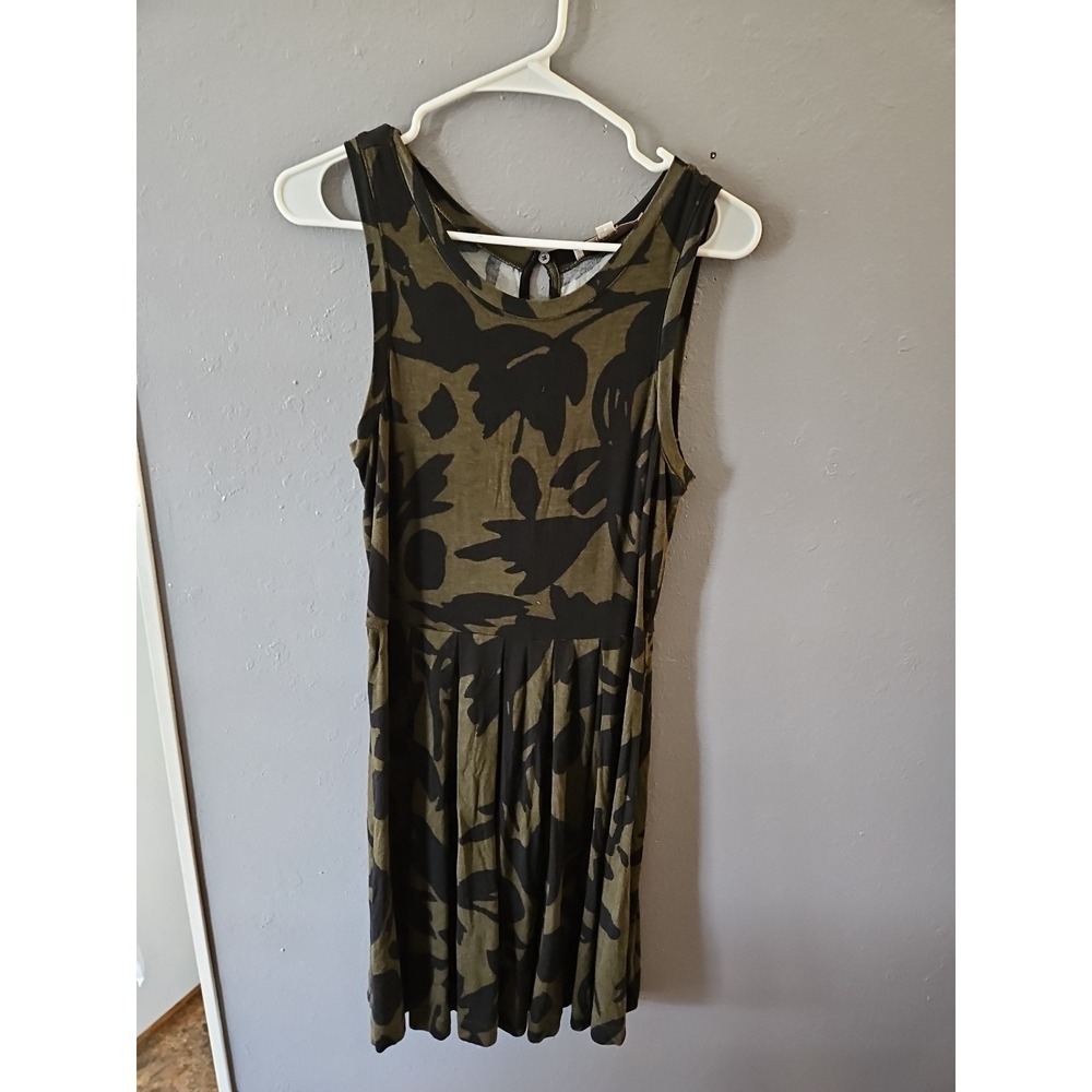 Loft Ann Taylor Womens Tank Dress Camo Print Sleeveless Casual Midi Size MP(1371